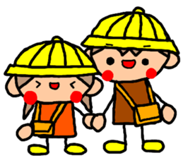 ORANGE chan and BROWN kun Jan.-Apr. sticker #14318127