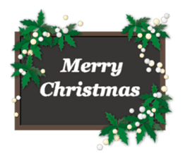 Chalk art styled Christmas card sticker #14318368