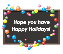 Chalk art styled Christmas card sticker #14318370
