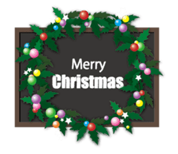 Chalk art styled Christmas card sticker #14318372