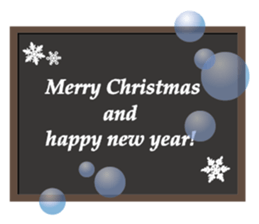 Chalk art styled Christmas card sticker #14318374