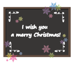 Chalk art styled Christmas card sticker #14318376