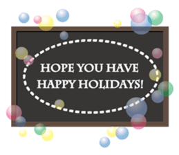 Chalk art styled Christmas card sticker #14318378