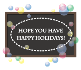 Chalk art styled Christmas card sticker #14318378