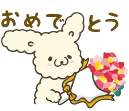 Rabbit sticker healed in winter sticker #14318542