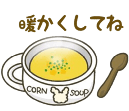 Rabbit sticker healed in winter sticker #14318545