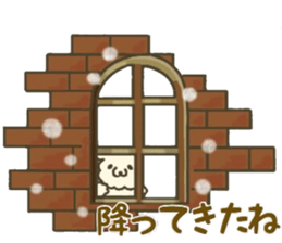 Rabbit sticker healed in winter sticker #14318550