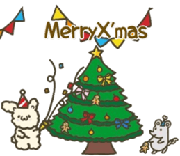 Rabbit sticker healed in winter sticker #14318556