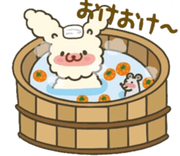 Rabbit sticker healed in winter sticker #14318561