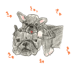 French bulldog & friends Sticker sticker #14320408