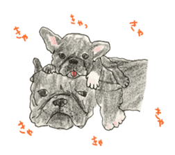 French bulldog & friends Sticker sticker #14320408