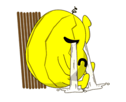 Yellow Melon dikdik sticker #14320610