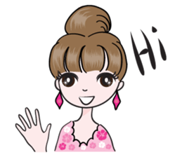 Big eye beauty sticker #14322297