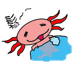 Crazy Axolotl sticker #14322743