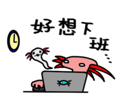 Crazy Axolotl sticker #14322765