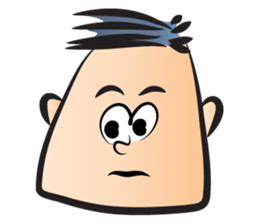 Big square face man sticker #14324703