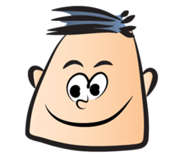 Big square face man sticker #14324704