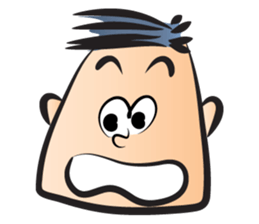 Big square face man sticker #14324711