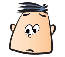 Big square face man sticker #14324713