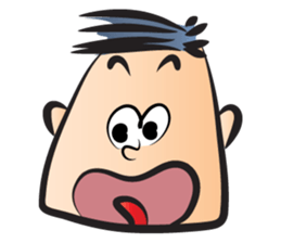 Big square face man sticker #14324714