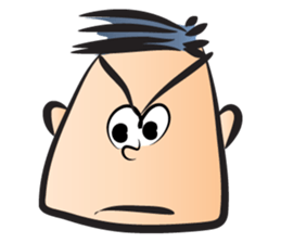 Big square face man sticker #14324716