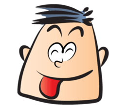 Big square face man sticker #14324724