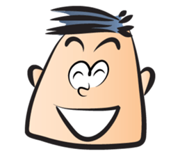 Big square face man sticker #14324725