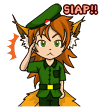 ruchii the five-tailed fox girl sticker #14324917