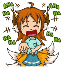ruchii the five-tailed fox girl sticker #14324934