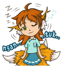 ruchii the five-tailed fox girl sticker #14324943