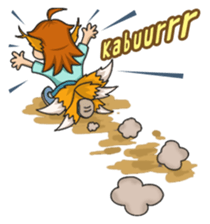 ruchii the five-tailed fox girl sticker #14324948