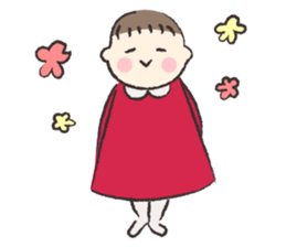 Red one-piece girl sticker #14324997