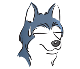 Blue husky sticker #14325223