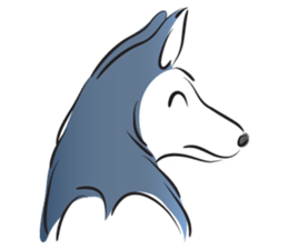 Blue husky sticker #14325226