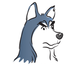 Blue husky sticker #14325231