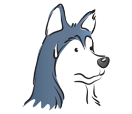 Blue husky sticker #14325232