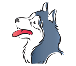 Blue husky sticker #14325235