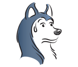 Blue husky sticker #14325238