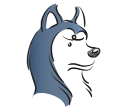 Blue husky sticker #14325240