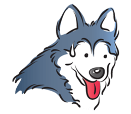 Blue husky sticker #14325242