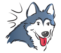Blue husky sticker #14325243