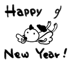 New Year & Christmas spend with Rooster sticker #14325801