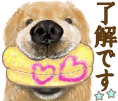 Friendly dog!Golden Retriever sticker #14329383