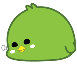 Green Chubby Chicken sticker #14329637