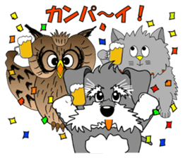 A lively Miniature Schnauzer sticker #14330673