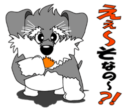 A lively Miniature Schnauzer sticker #14330679