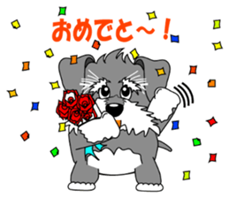 A lively Miniature Schnauzer sticker #14330686