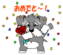 A lively Miniature Schnauzer sticker #14330686