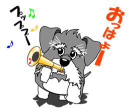 A lively Miniature Schnauzer sticker #14330689