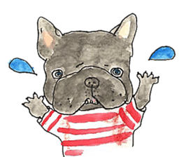 LOVE FrenchBulldog brindle sticker #14331279